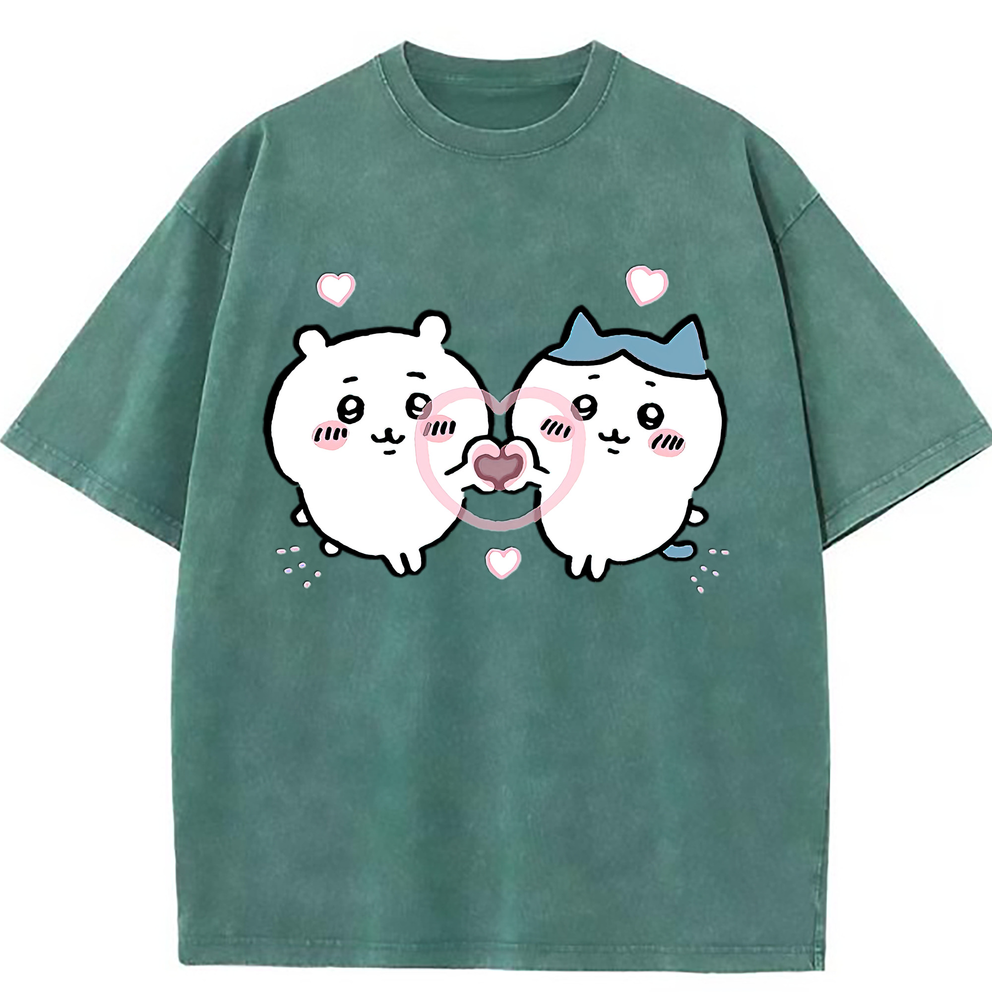 （画像用） ちいかわ ちいかわ Chii-kawa chiikawa 綿100% ヴィンテージ風 半袖Tシャツ（フロントプリント）